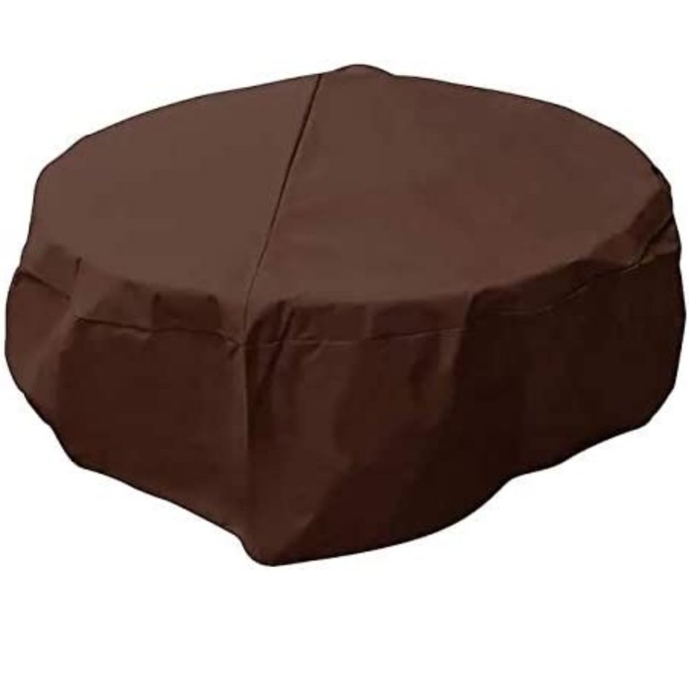 New Firepit Brown Water Resistant UV Protected Fabric 38' Round Firepit Co…